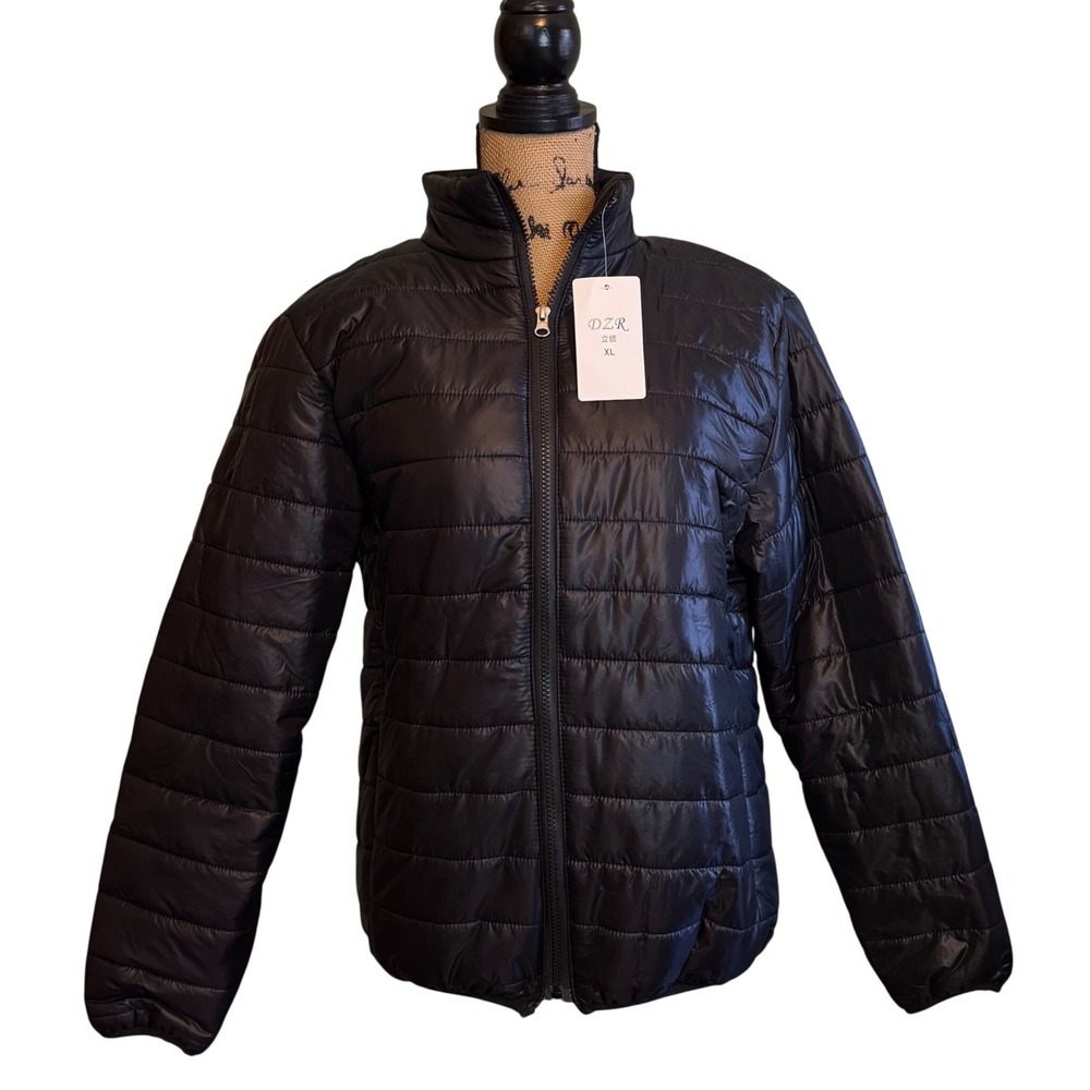 NWT DZR‎ Womens Gorpcore Warm Winter Outdoor Quilted Puffer Jacket Black Size XL